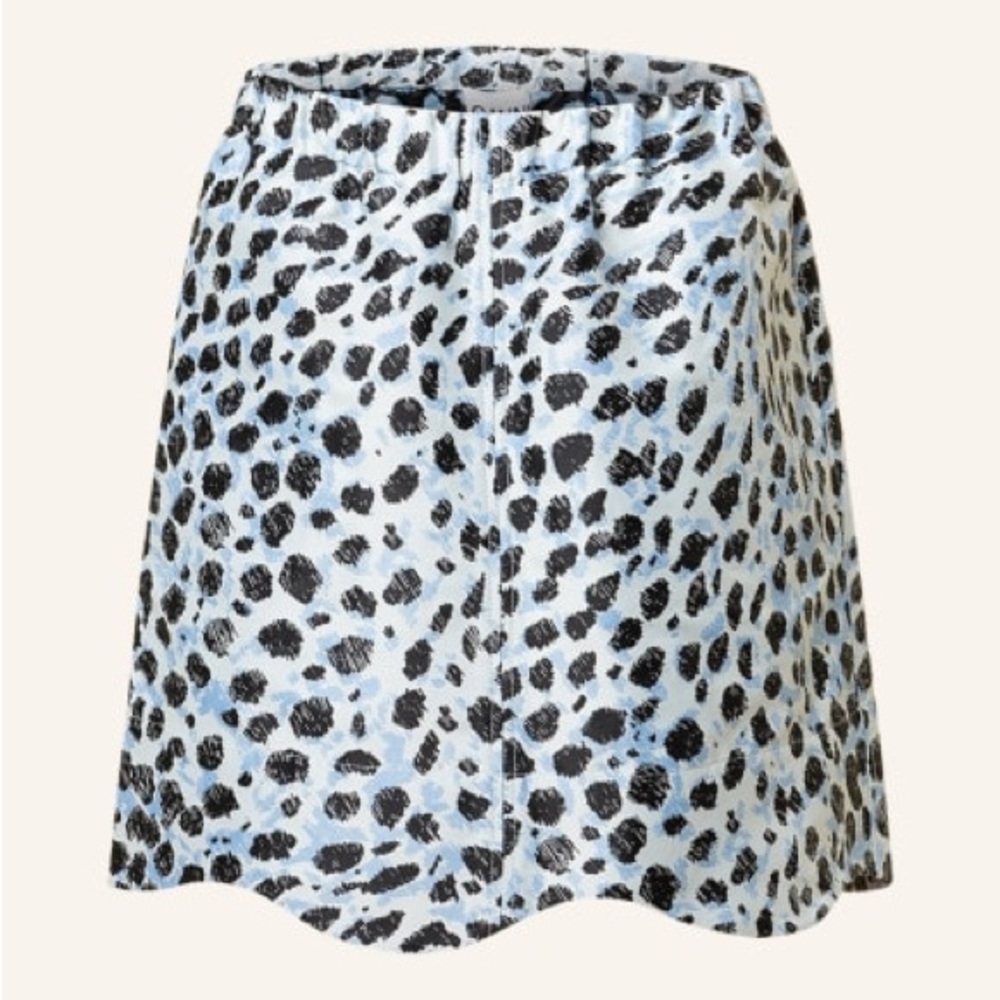 Ganni Leopard Print Mini Skirt